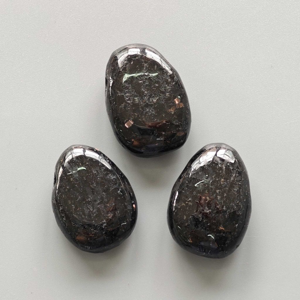 Anthophyllite With Biotitic Tumble Pendant With Cross Hole 2.5mm 0.8-1.2 inch (2.2-3cm) A
