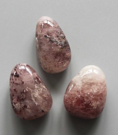 Strawberry Quartz Tumble Pendant With Cross Hole 2.5mm 0.8-1.2 inch (2.2-3cm) A/B