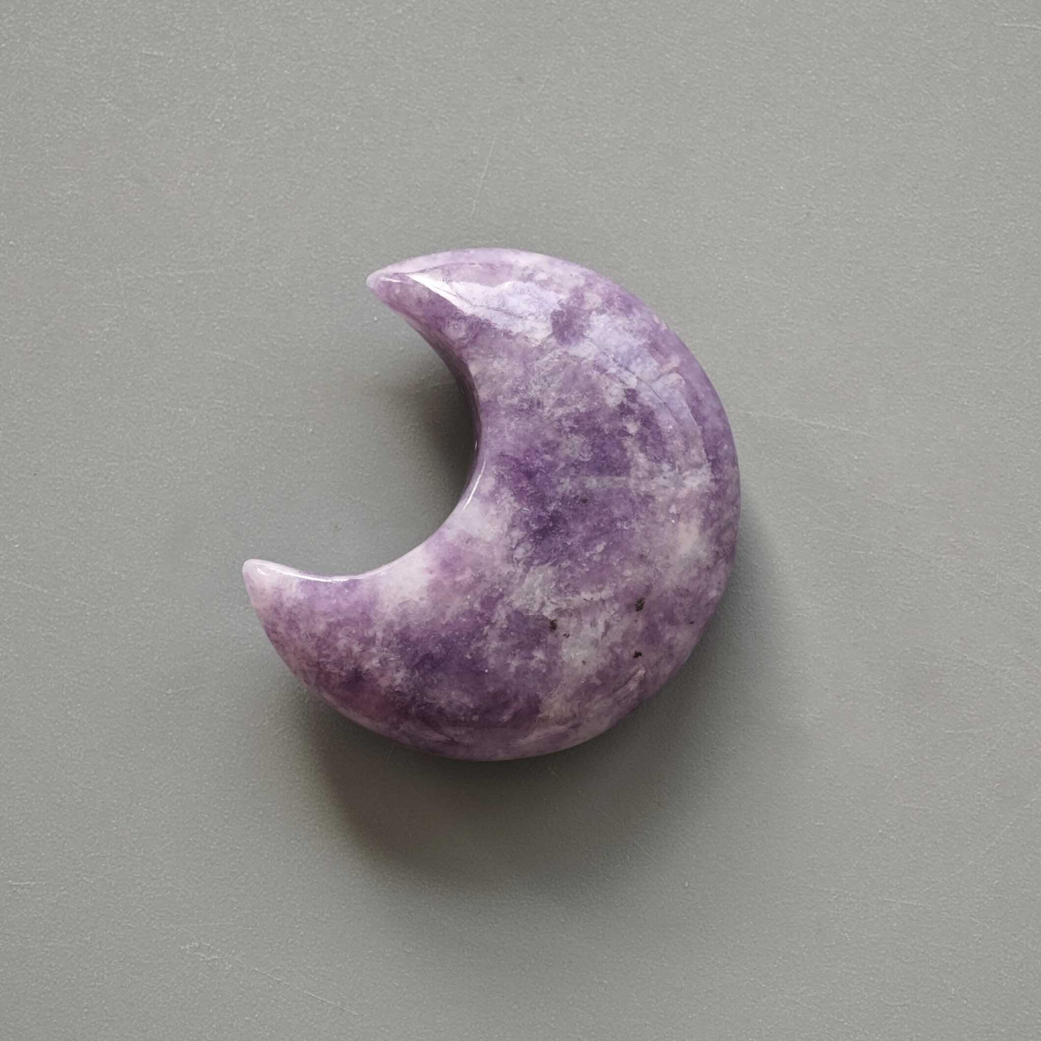 5fa8a6c756ebf8eb8ad21bdcb4c2effa Lepidolite Af Moon 1.4 inch (1.1 x 3.5cm) A