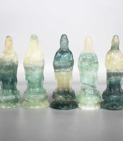Rainbow Fluorite Kwun Yin Standing P 4 inch (10cm) A