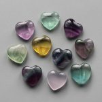 Rainbow Fluorite Heart 0.6 inch (0.6 x 1.5 x 1.5cm) A+