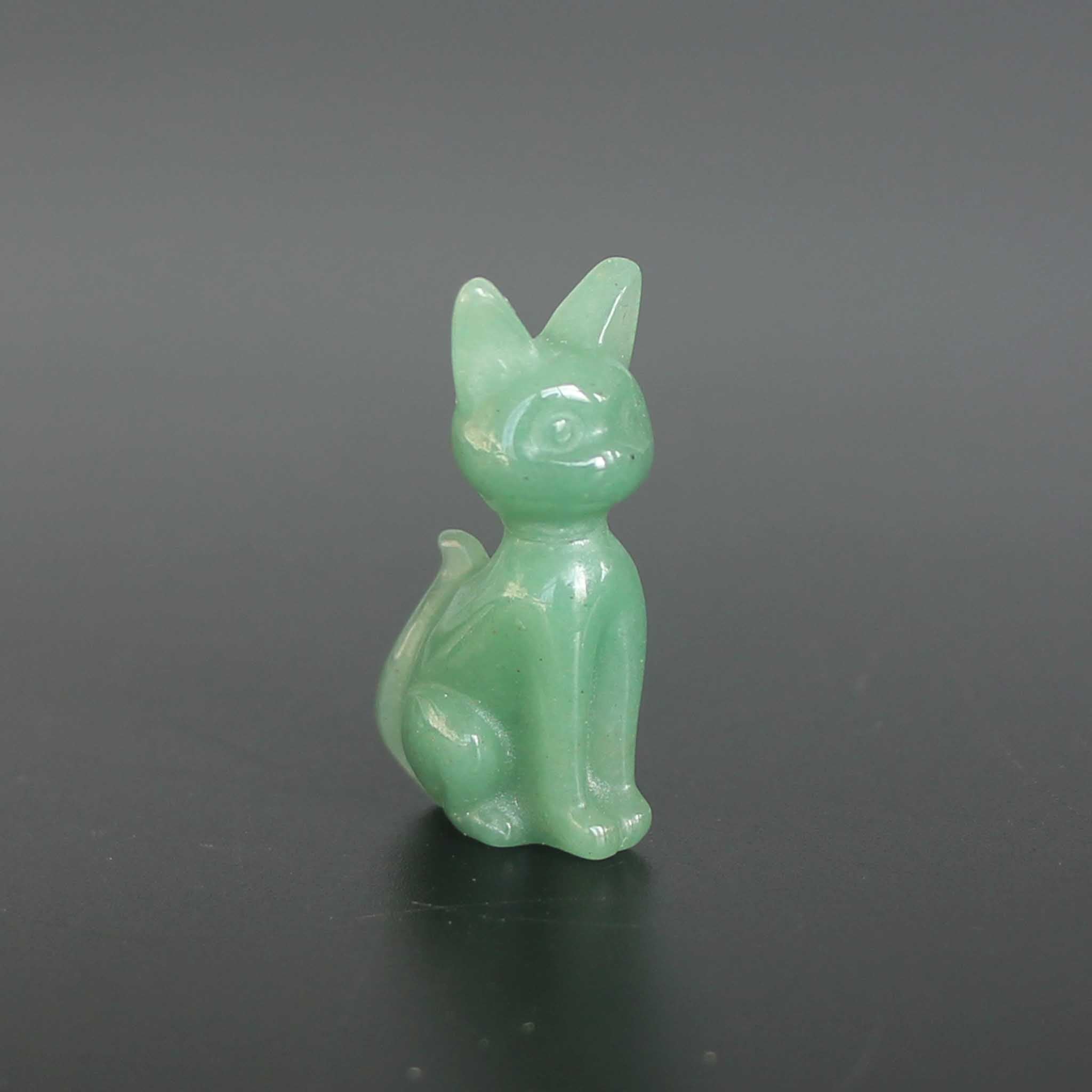 6211fc09f4a94ff194c09cf0d22600d0 Green Aventurine Thin Cat 1.5inch (4cm) A