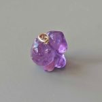 Amethyst Cartoon Monster Style D Pendant With Silver S052 0.7inch (1.6-1.8cm) A/A+
