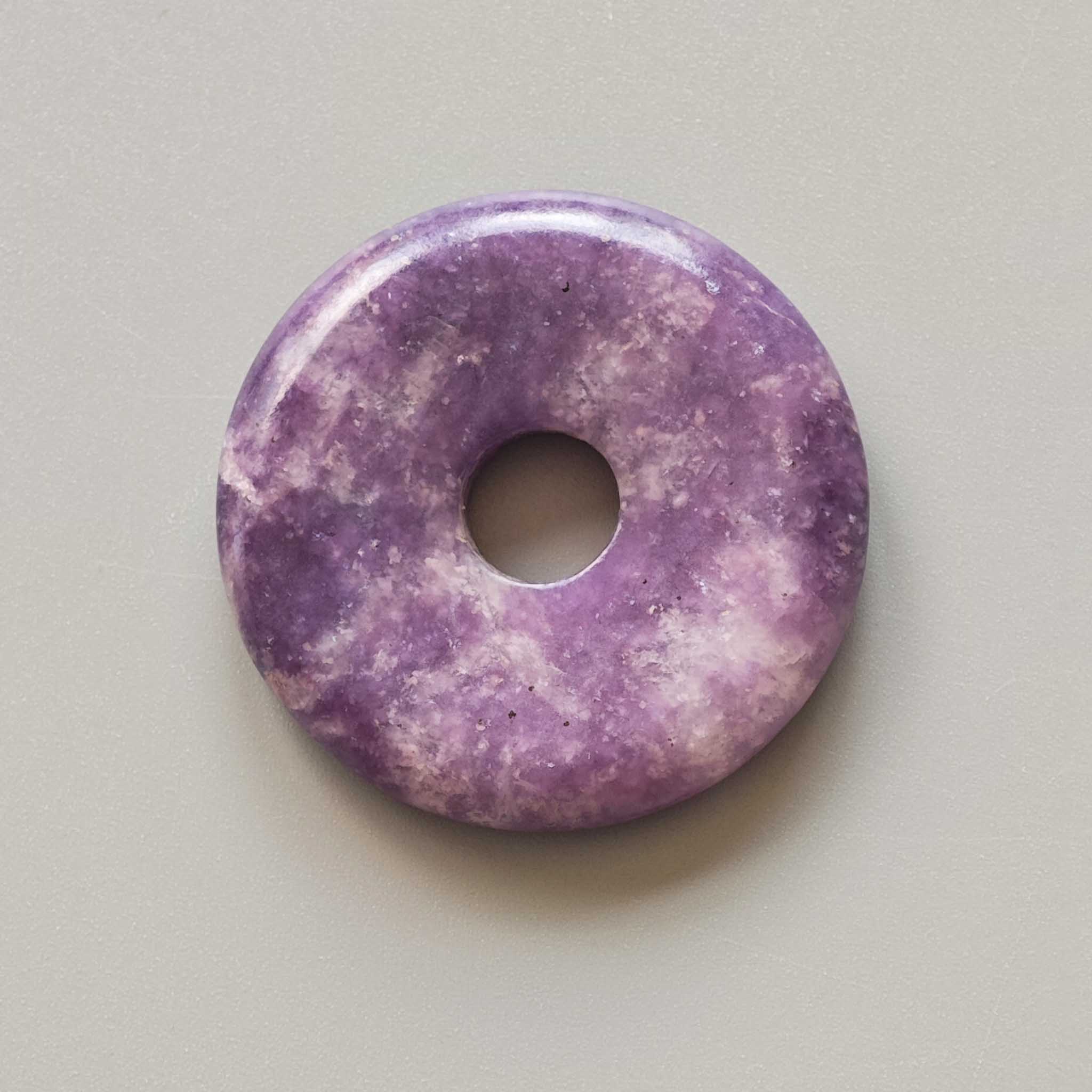 62b62a1d300c3b7bf03712d679e52669 Lepidolite Ch Donut 1.4 inch (0.6 x 3.5cm) A/A+