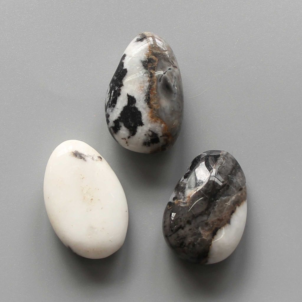 Zebra Jasper Tumble Pendant With Cross Hole 2.5mm 0.8-1.2 inch (2.2-3cm) A/B