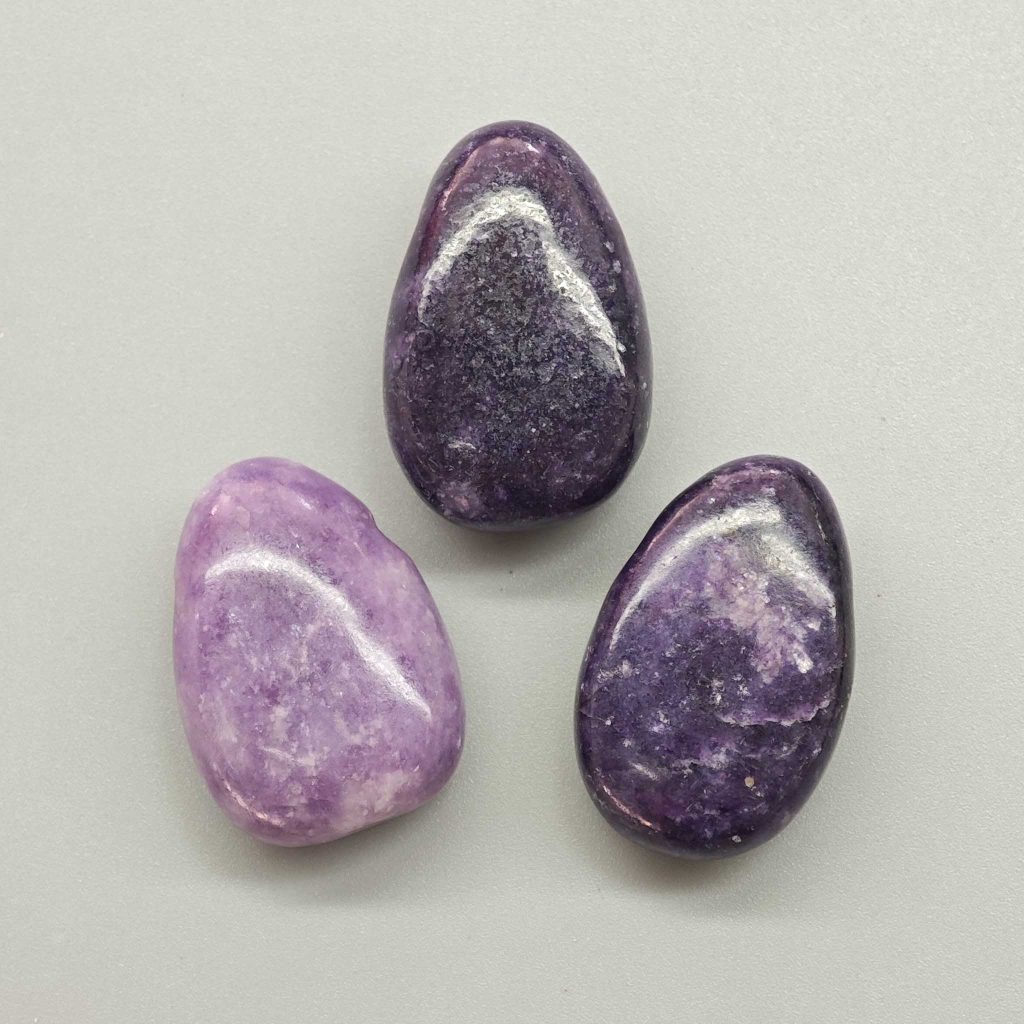 Lepidolite Af Tumble Pendant With Cross Hole 2.5mm 0.8-1.2 inch (2.2-3cm) A+/AA