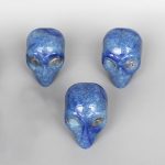 Blue Quartz ET Head P #2 w/Labradorite Eyes 1.4 inch (3.5cm) A/A+