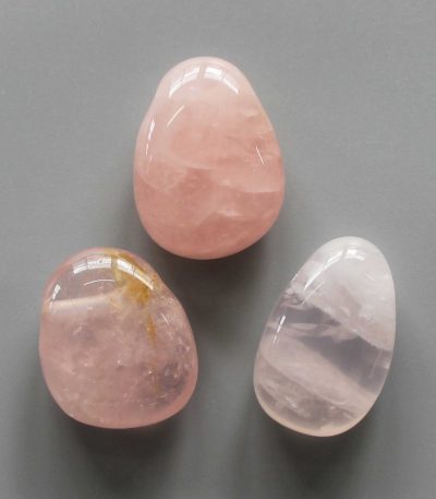 Rose Quartz Tumble Pendant With Cross Hole 2.5mm 0.8-1.2 inch (2.2-3cm) A