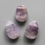 Amethyst Tumble Pendant With Cross Hole 2.5mm 0.8-1.2 inch (2.2-3cm) A/B