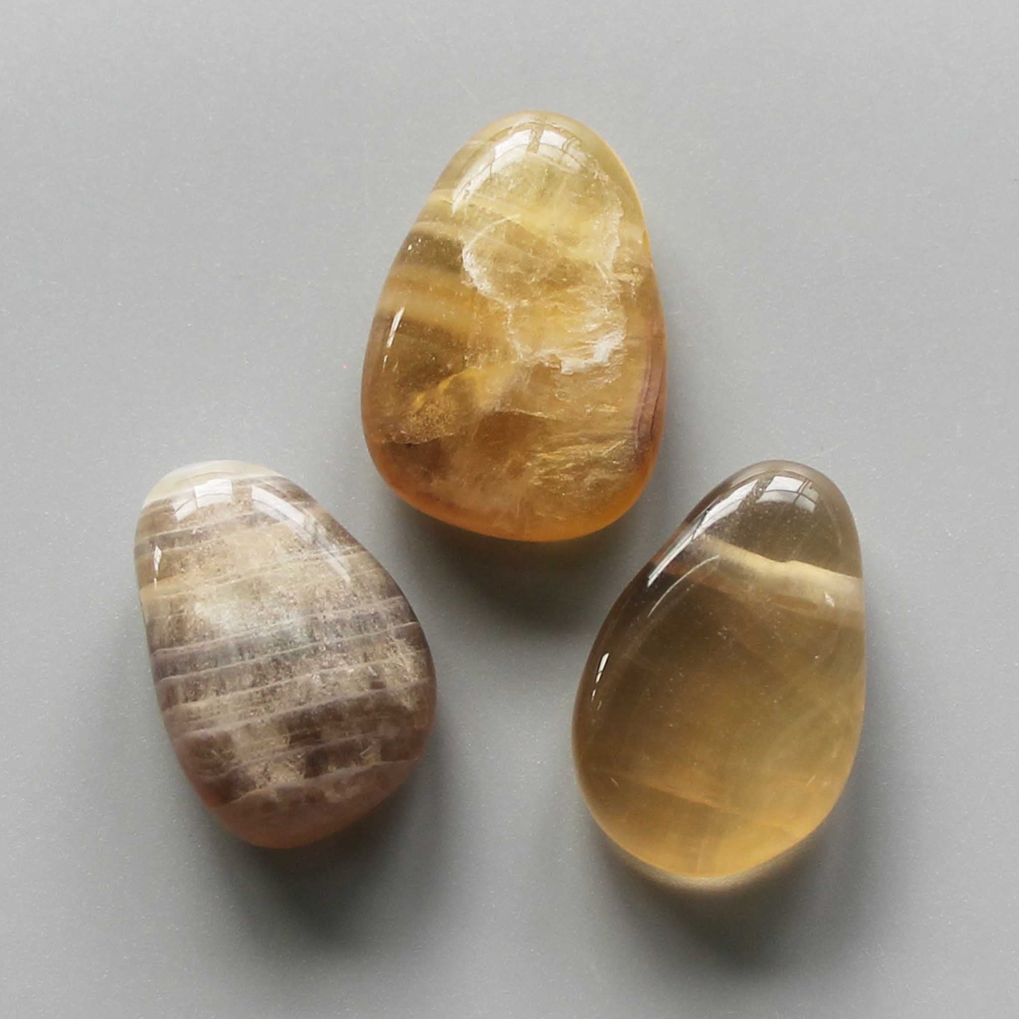 6b276f7f2a33ab12c59ce84c66c9526e-1 Yellow Fluorite Tumble Pendant With Cross Hole 2.5mm 0.8-1.2 inch (2.2-3cm) A/B