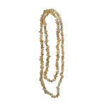 Citrine Chip & Pearl Necklace 8# 5/8mm,60" A