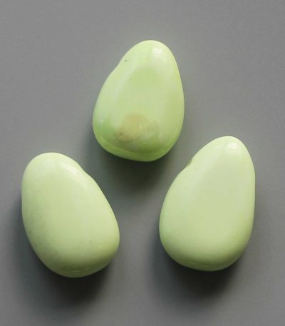 Lemon Chrysoprase Tumble Pendant With Cross Hole 2.5mm 0.8-1.2 inch (2.2-3cm) A