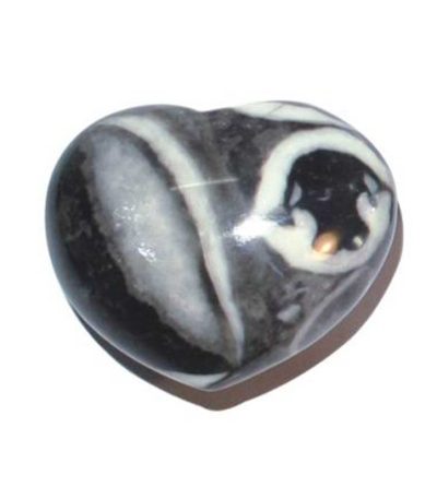 Shell Jasper China Chubby Heart 1.4 inch (2 x 3 x 3.5cm) A