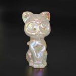 Crystal Laser AB Rainbow Color Moon Cat 6cm A