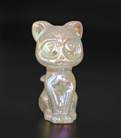 Crystal Laser AB Rainbow Color Moon Cat 6cm A