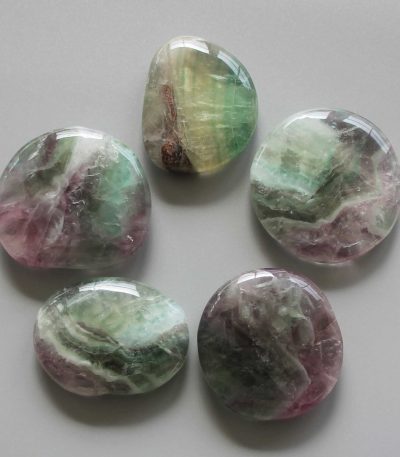 Fluorite With Green Line Smooth Stone 1.6 inch (0.8-1 x 3.5-4.5cm) A/B
