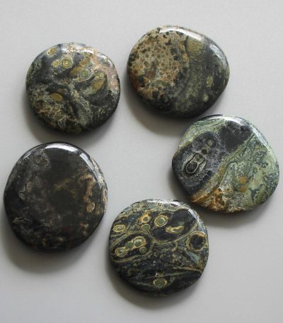 Kambaba Jasper Smooth Stone 1.6 inch (0.8-1 x 3.5-4.5cm) A/B