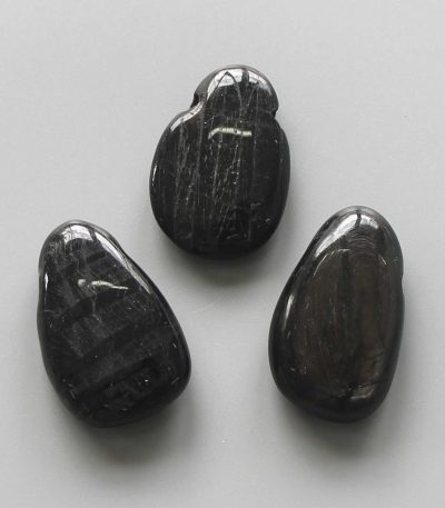 Hypersthene Tumble Pendant With Cross Hole 2.5mm 0.8-1.2 inch (2.2-3cm) A