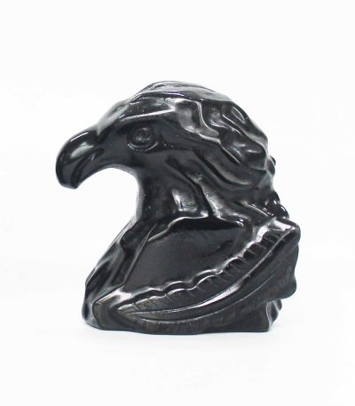 Black Obsidian Eagle Head 3.2 inch 8cm A