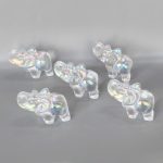 Crystal Laser AB Rainbow Color Elephant 75mm A