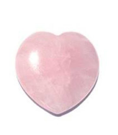 Rose Quartz Heart 1 inch (1 x 2.5 x 2.5cm) A/A+