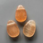 Selenite Red Tumble Pendant With Cross Hole 2.5mm 0.8-1.2 inch (2.2-3cm) A