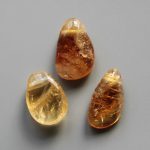 Citrine Tumble Pendant With Cross Hole 2.5mm 0.8-1.2 inch (2.2-3cm) A+/AA