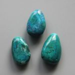 Chrysocolla Hand Peru Tumble Pendant With Cross Hole 2.5mm 0.8-1.2 inch (2.2-3cm) A+/AA
