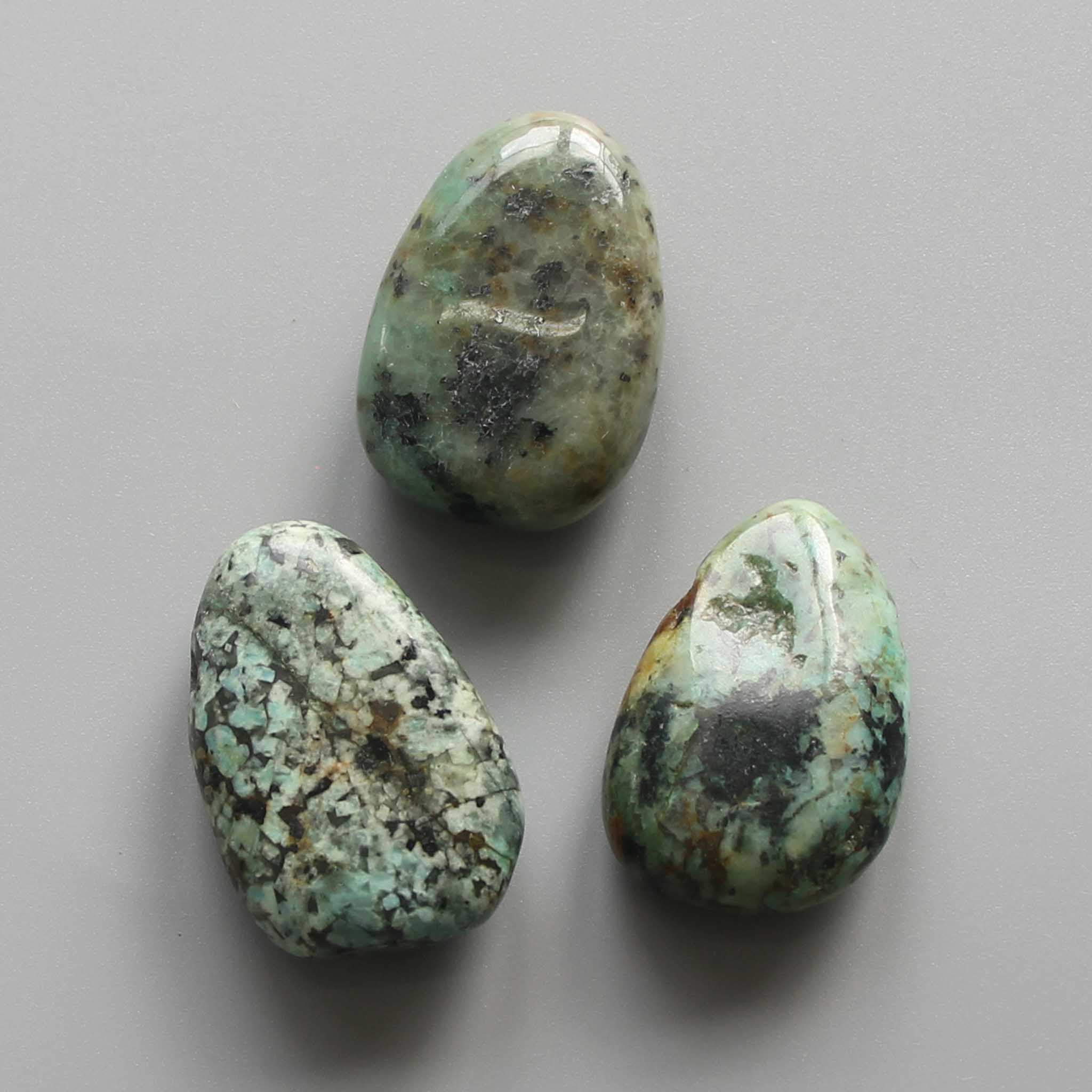 72c715dd8b302abd0c46e556b3d9d58b-1 Turquoise Africa Tumble Pendant With Cross Hole 2.5mm 0.8-1.2 inch (2.2-3cm) A/B