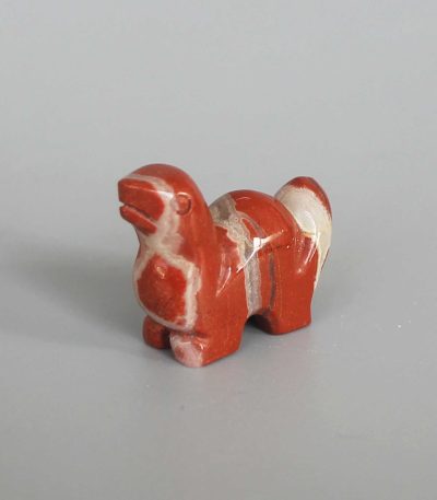 Red Rainbow Jasper Simple Dinosaur 1.5inch (4cm) A