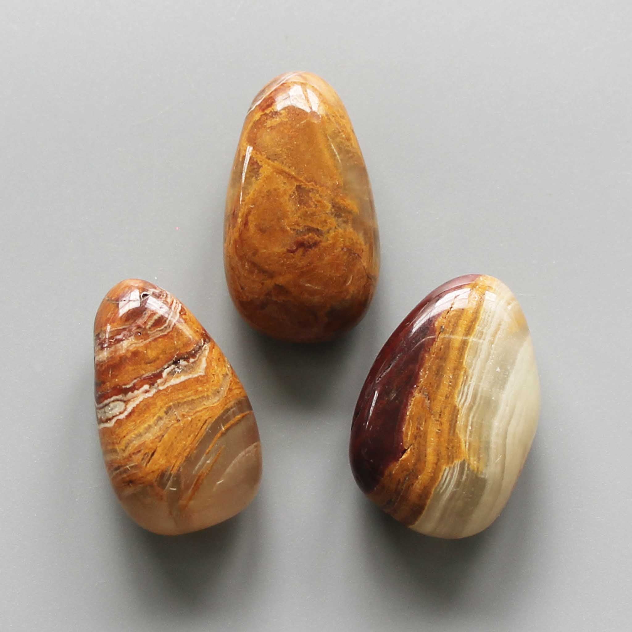 73949d17596d2f695422a043349584c6-1 Marble Onyx Tumble Pendant With Cross Hole 2.5mm 0.8-1.2 inch (2.2-3cm) A/B