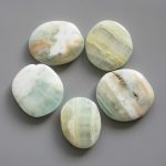 Calcite Pistachio Smooth Stone 1.6 inch (0.8-1 x 3.5-4.5cm) A/B