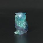 Rainbow Fluorite Owl P Style C 1.5 inch（3.8cm） A/A+