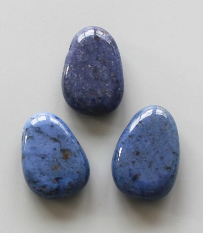 Dumortierite Tumble Pendant With Cross Hole 2.5mm 0.8-1.2 inch (2.2-3cm) A+/AA