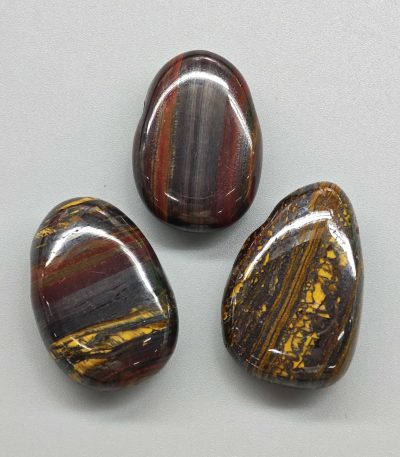 Tiger Iron Australia Tumble Pendant With Cross Hole 2.5mm 0.8-1.2 inch (2.2-3cm) A/A+