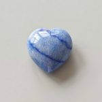 Blue Quartz Heart 1.8 inch (2.5 x 4.5 x 4.5cm) A/A+