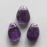 Amethyst Tumble Pendant With Cross Hole 2.5mm 0.8-1.2 inch (2.2-3cm) A+/AA