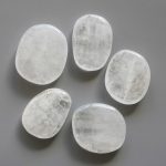 White Calcite Smooth Stone 1.6 inch (0.8-1 x 3.5-4.5cm) A/B