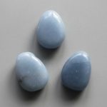 Angelite Tumble Pendant With Cross Hole 2.5mm 0.8-1.2 inch (2.2-3cm) A/A+