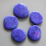 Howlite Dyed Purple Color Smooth Stone 1.6 inch (0.8-1 x 3.5-4.5cm) A