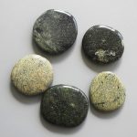 Green Snake Skin Jasper Smooth Stone 1.6 inch (0.8-1 x 3.5-4.5cm) A/B