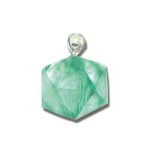 Green Fluorite FLD pendant with silver 18mm A/A+