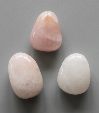 Rose Quartz Tumble Pendant With Cross Hole 2.5mm 0.8-1.2 inch (2.2-3cm) A/B
