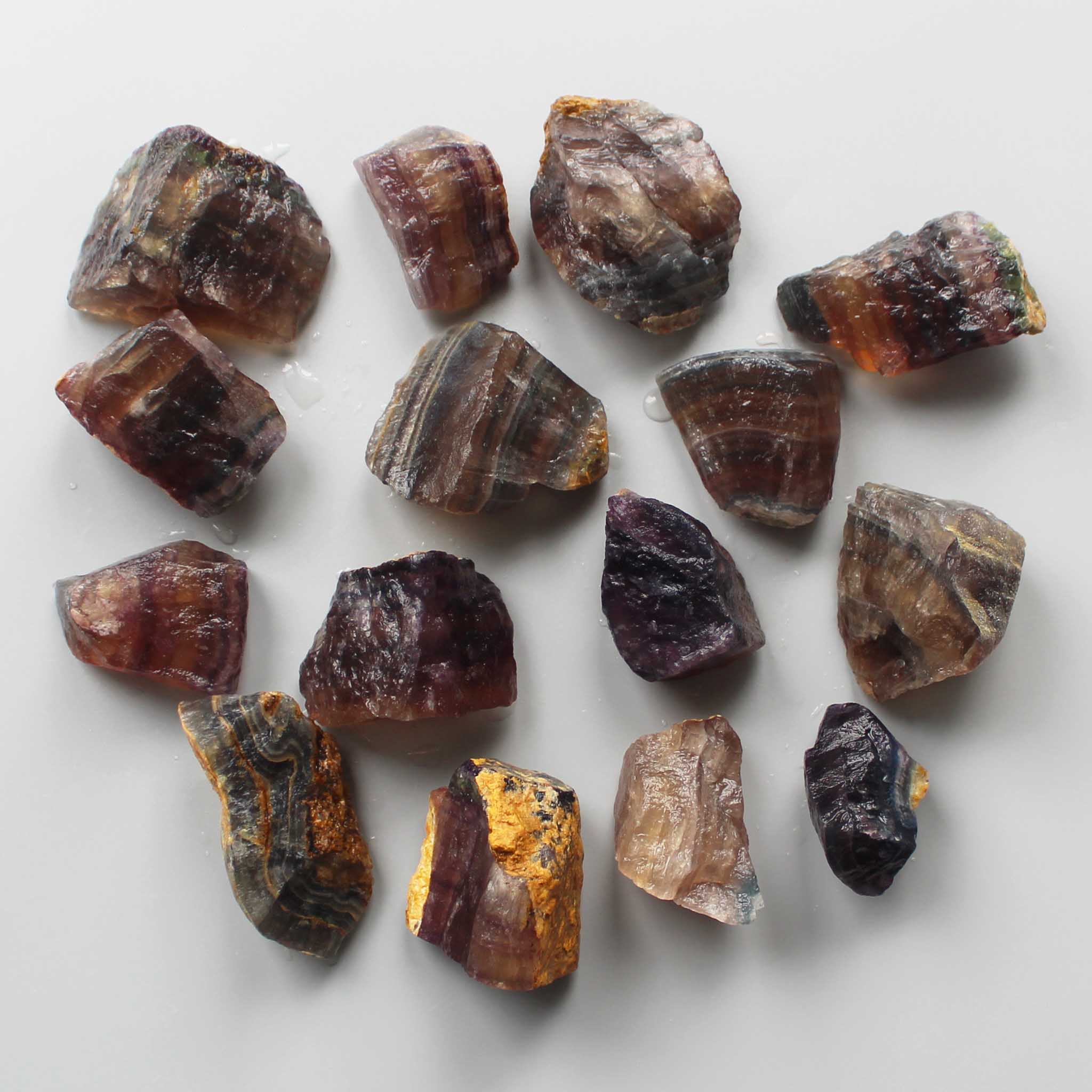 8623573709cf75ab6323525652daf10e Yellow With Dark Stripe Fluorite Rough 30/50mm A/A+