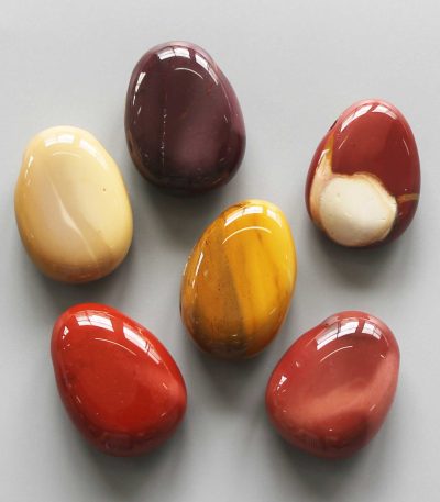 Mookaite Tumble Pendant With Cross Hole 2.5mm 0.8-1.2 inch (2.2-3cm) A
