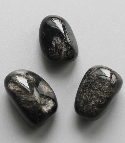 Silver Obsidian Tumble Stone 1 inch (2-3cm) B