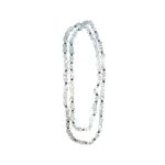 Crystal Chip & Pearl Necklace 12# 5/8mm,60" A