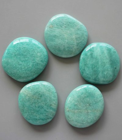 Amazonite Brasil Smooth Stone 1.6 inch (0.8-1 x 3.5-4.5cm) A+