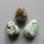 Azurite Malachite Ice Green Tumble Pendant With Cross Hole 2.5mm 0.8-1.2 inch (2.2-3cm) A/B