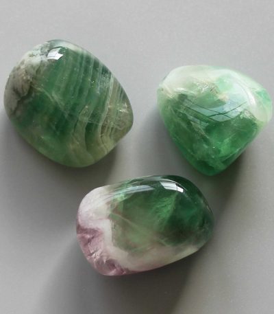 Fluorite With Green Line Tumble Stone 1 inch (2-3cm) A